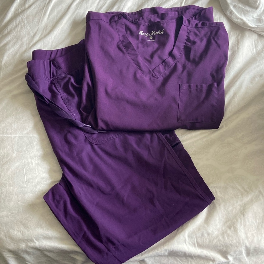 2XL Purple Scrub Set